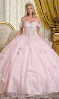 Elizabeth K GL3651 - Tüllkleid mit Herz-Ausschnitt und 3D-Schmetterlingen – Farbe Babyrosa