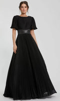 Ieena Duggal 30776 - Schimmerndes Abendkleid mit Schmuckausschnitt – Farbe Schwarz