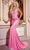 Jovani D5046 - Besticktes Meerjungfrauen-Abiballkleid – Farbe Schwarz