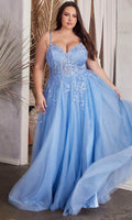 Cinderella Divine C148C - Ärmelloses Abiballkleid mit eleganter Stickerei