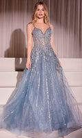 Ladivine CD786 - A-Linien-Kleid mit Spitzenapplikationen